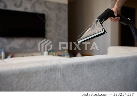 The Professional Upholstery Cleaning Process Ensures a Fresh Look in Your Modern Living Room 123234137