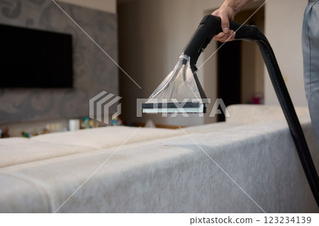 The Professional Upholstery Cleaning Process Ensures a Fresh Look in Your Modern Living Room 123234139