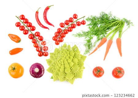 Vegetable isolated on white background. Vegetable isolated on white background. 123234662