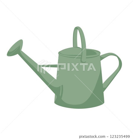 one traditional watering can on white background 123235499