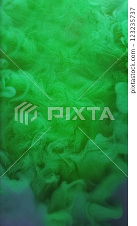 Colorful fog. Smoke splash. Defocused green fluid flow liquid cloud vapor paint ink texture water mist fume on art light background. Colorful fog. Smoke splash. Defocused green fluid flow liquid cloud vapor paint ink texture water mist fume on art light background. 123235737