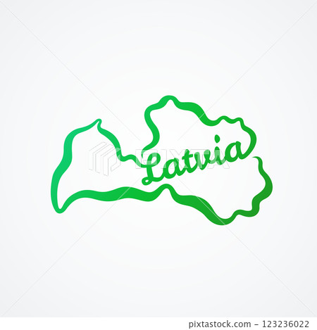 Simple map of Latvia 123236022