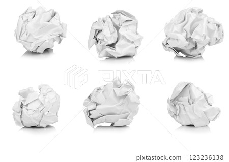 paper ball isolated on white background 123236138