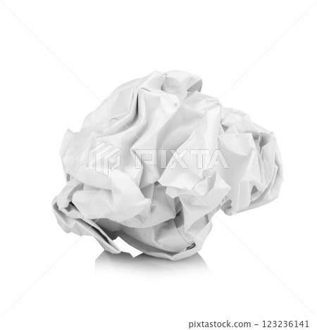 paper ball isolated on white background 123236141