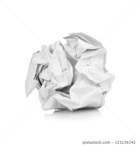 paper ball isolated on white background 123236142