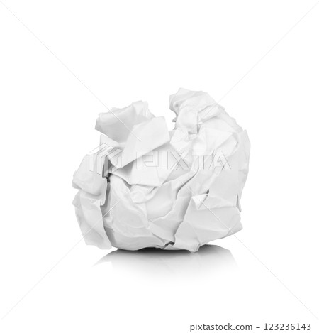 paper ball isolated on white background 123236143
