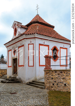 Pilgrimage Church of the Assumption of the Virgin Mary in the village of Kajov in the South Bohemian Region, Czech Republic 123236834