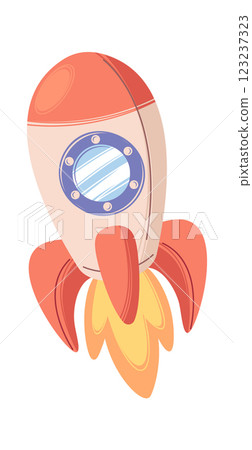 Cartoon rocket ship aerospace technology Cartoon rocket ship aerospace technology 123237323