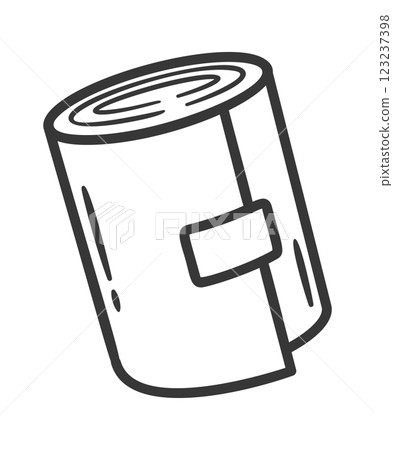 Gauze bandage roll medical doodle 123237398