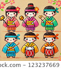 Hinamatsuri Five-person Drum 123237669