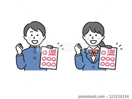 考試得 100 分的男生和女生 考試得 100 分的男生和女生 123238154