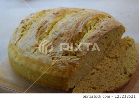 Freshly Baked Bread with Golden Brown Crust Freshly Baked Bread with Golden Brown Crust 123238521