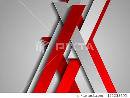 Red and grey geometric stripes abstract modern tech background Red and grey geometric stripes abstract modern tech background 123238895