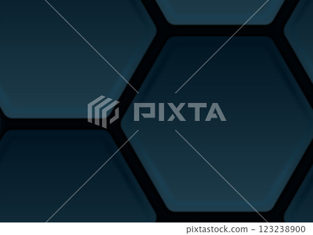 Dark blue hexagons abstract technology geometric background Dark blue hexagons abstract technology geometric background 123238900
