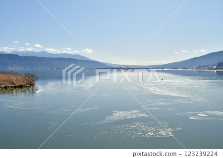 Lake Suwa Okaya City, Nagano Prefecture Lake Suwa Okaya City, Nagano Prefecture 123239224