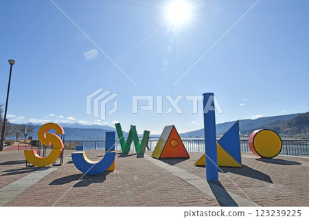 Lake Suwa Okaya City, Nagano Prefecture 123239225