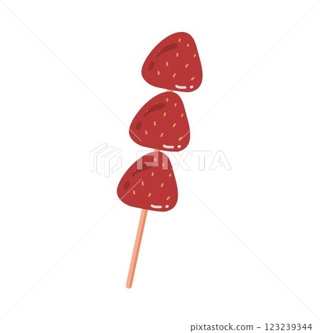 Tanghulu traditional Chinese hard caramel coated strawberry Tanghulu traditional Chinese hard caramel coated strawberry 123239344