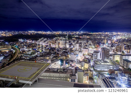 堺市，從堺市政府瞭望大廳（仁德天皇陵方向）看到的夜景 123240961