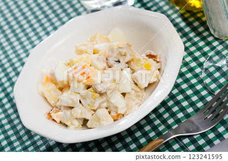 Salad with yogurt sauce Salad with yogurt sauce 123241595