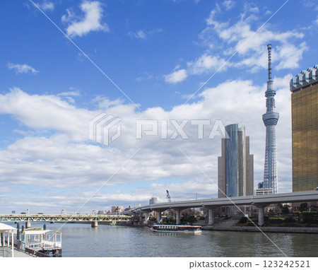 東京晴空塔下的城市風光 123242521