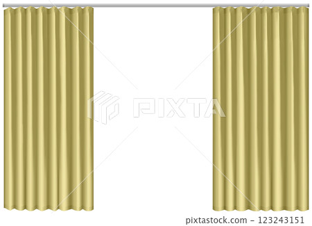 Open yellow curtains 123243151