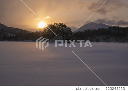 冬日日出時的雪原與陰影 冬日日出時的雪原與陰影 123243233