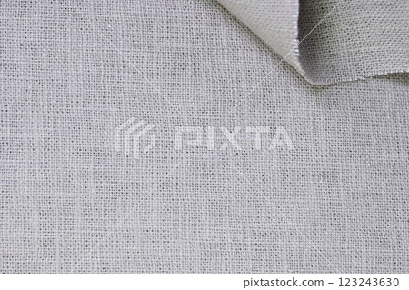 beige hemp viscose natural fabric cloth color; sackcloth rough texture of textile fashion 123243630