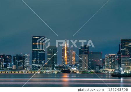 從豐洲Gururi公園俯瞰東京 123243796