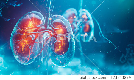 Chronic kidney disease, model for treatment urinary system, urology, Estimated glomerular filtration rate eGFR. 123243859