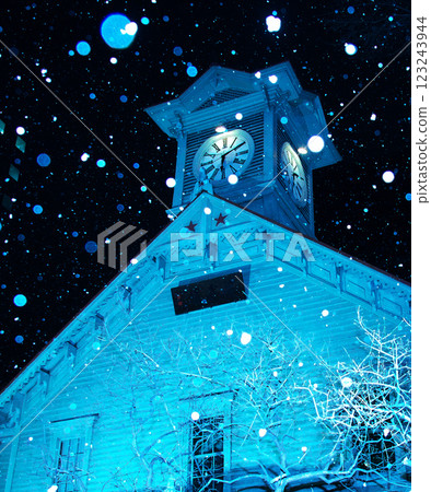 Spectacular view of Sapporo Clock Tower 123243944