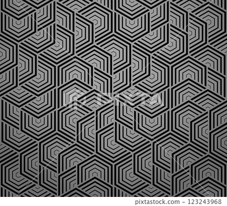 Abstract geometric pattern with stripes, lines. Seamless vector background. Gray and black ornament. Simple lattice graphic design Abstract geometric pattern with stripes, lines. Seamless vector background. Gray and black ornament. Simple lattice graphic design 123243968