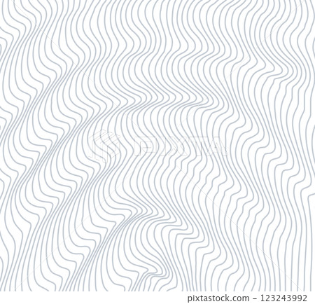 Abstract background with wavy lines. Gray and white vector pattern. 123243992