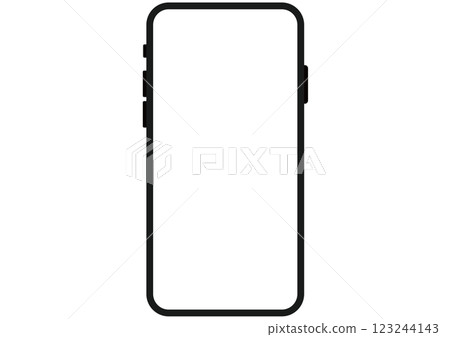 Smartphone, smartphone, main unit, icon, search, mobile phone, pictogram, telephone, communication device, SNS, mobile, 123244143