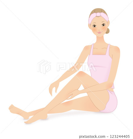 做身體護理的女性 123244405