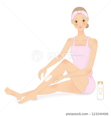 做身體護理的女性 123244406