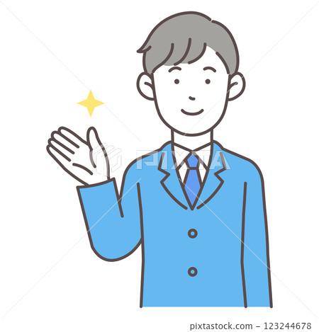 Guiding male office worker 02 123244678