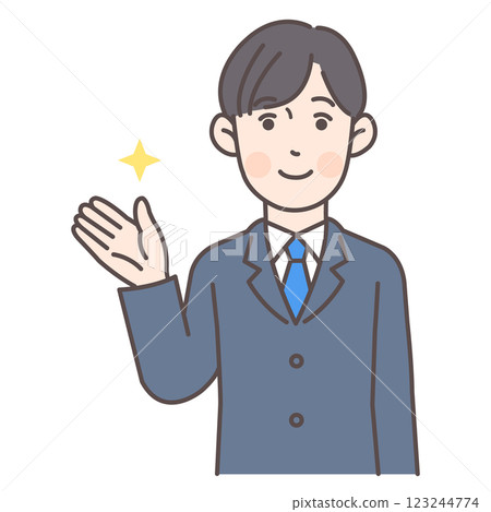 Guiding male office worker 03 Guiding male office worker 03 123244774