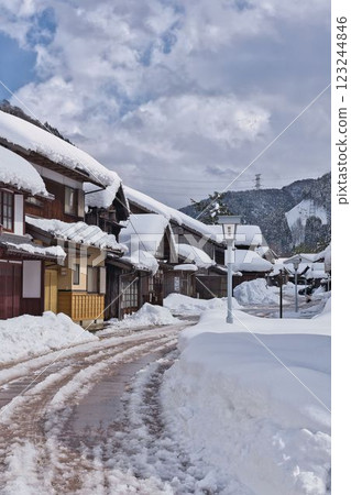 若狹鯖魚大道球磨川宿的雪景 若狹鯖魚大道球磨川宿的雪景 123244846
