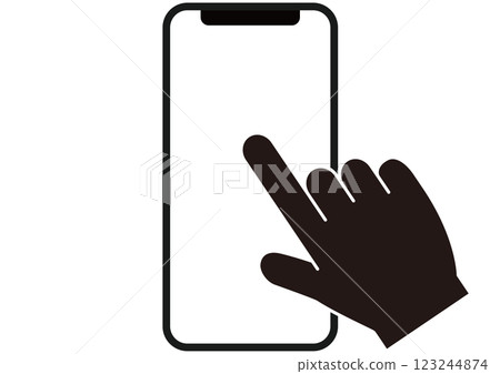 Click, check, touch, smartphone, finger, hand, operation, icon, simple, flat, transparent Click, check, touch, smartphone, finger, hand, operation, icon, simple, flat, transparent 123244874