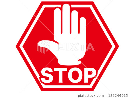 停止，禁止進入，停止，危險，禁止，警告，警告，限制，生命，預防，標記，圖標 123244915