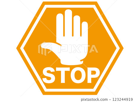 停止，禁止進入，停止，危險，禁止，警告，警告，限制，生命，預防，標記，圖標 123244919