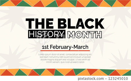 The Black History Month Celebration Banner 123245010