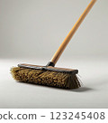 Isolated Broom on White Background Generative AI illustration 123245408