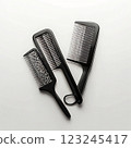 Trendy Hair Comb Isolated on White Background Generative AI illustration 123245417