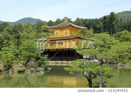 World Heritage Site: Kyoto Temples: Fresh green scenery at Kinkakuji (Rokuonji) 123245432