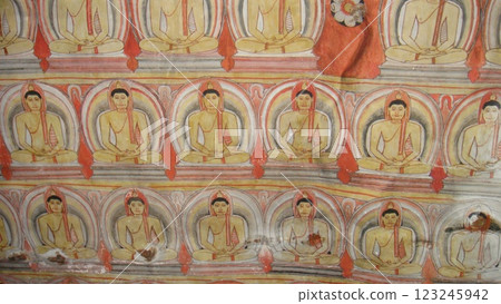 Mandalas painted by Buddhists Mandalas painted by Buddhists 123245942