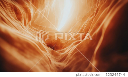 Canyon walls glow with a warm, vibrant light. The natural sandstone formations create a surreal and captivating desert landscape. Canyon walls glow with a warm, vibrant light. The natural sandstone formations create a surreal and captivating desert landscape. 123246744
