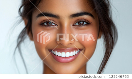 Radiant woman with a warm smile. Captivating eyes and beautiful skin glow with health and happiness. Expressing natural beauty. Radiant woman with a warm smile. Captivating eyes and beautiful skin glow with health and happiness. Expressing natural beauty. 123246763