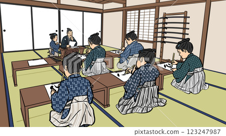 孩子們在 Domain 學校練習寫字 123247987