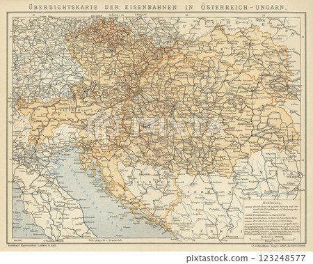 Early 20th Century World Map Austria-Hungary Railways Early 20th Century World Map Austria-Hungary Railways 123248577
